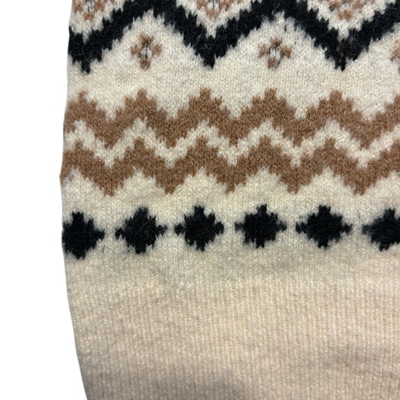 J. Crew Geometric Brown and Cream Cardigan - Picture 11 of 14